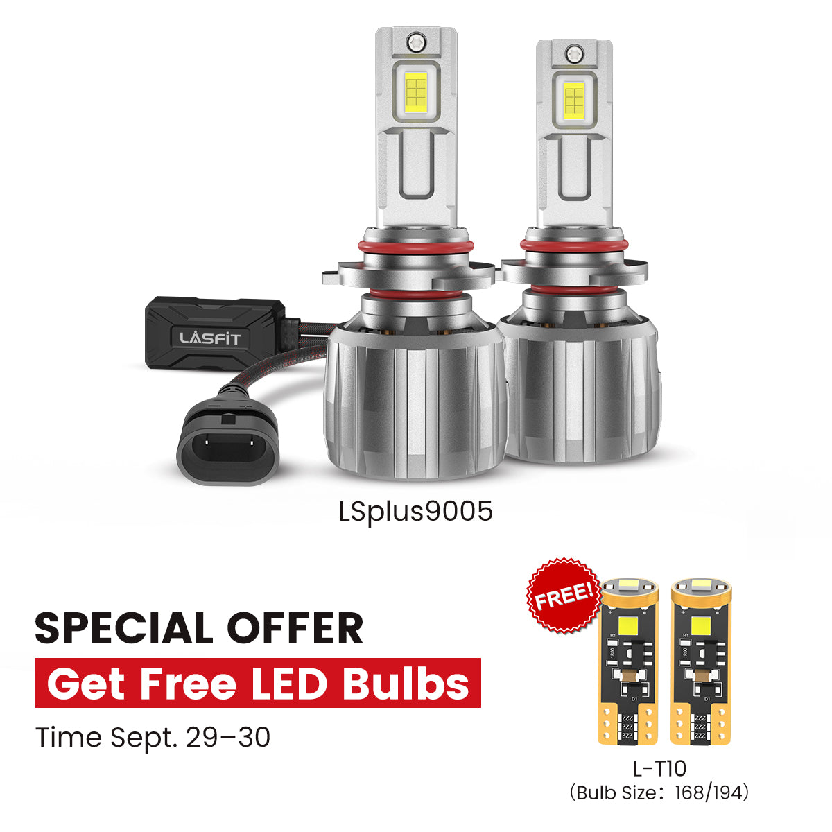 Lasfit 9008/H13 LED Headlight Bulbs For Ford F250 Super Duty 2005-2021 – 6000K 5000LM Pair