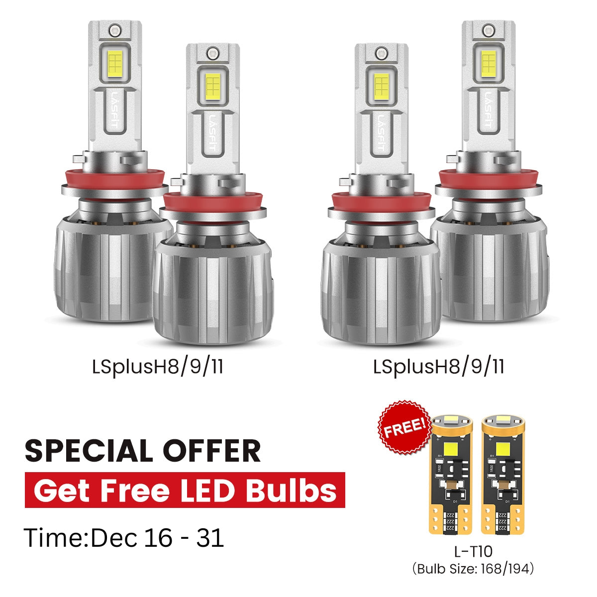 130W H11 LS Plus Series Combo Pack | 13,000LM 6000K LED Bulbs