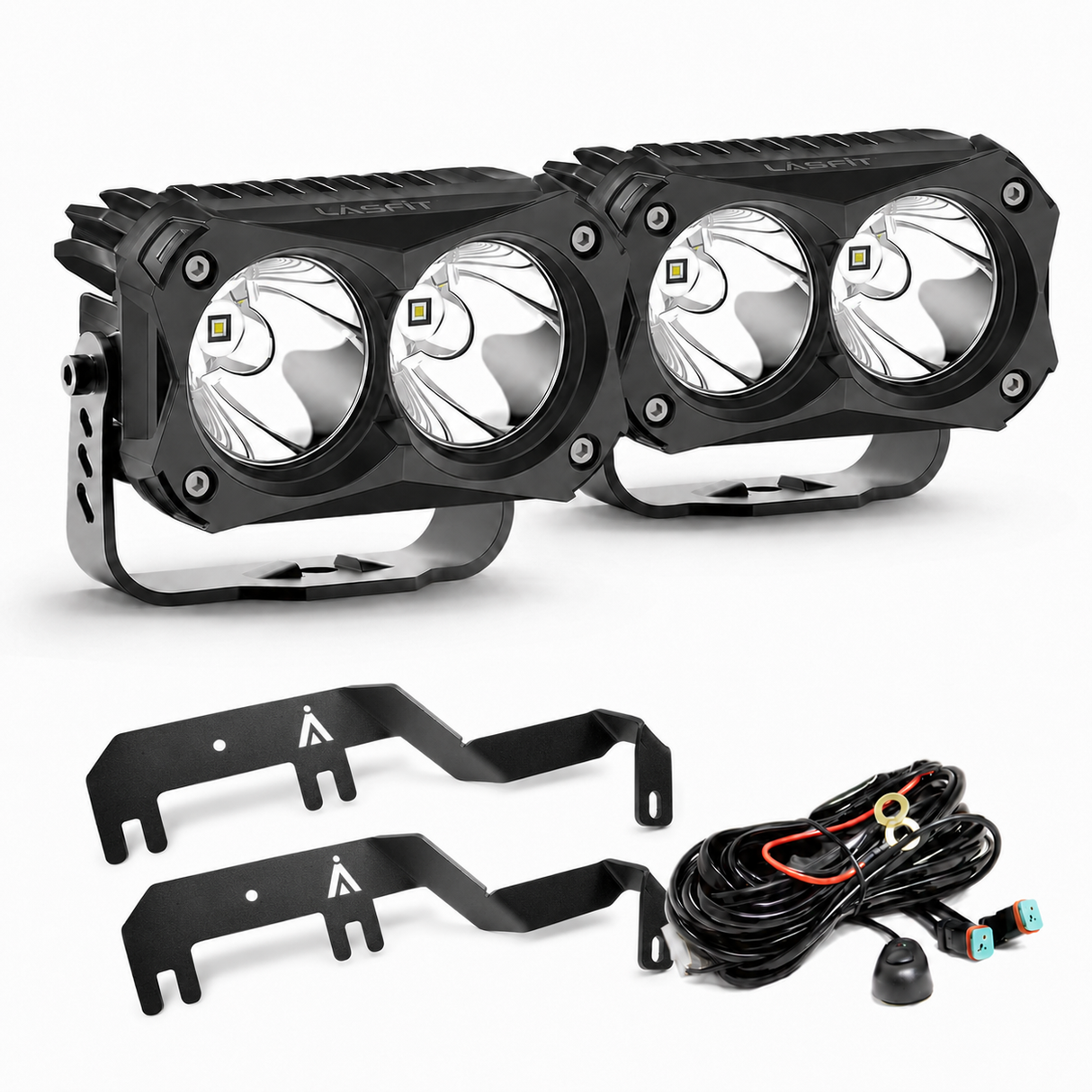 4.8 Inch LED Pod Ditch Light Kit for 2017-2021 Ford F-250 F-350 | LASFIT