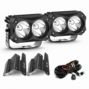 4.8 Inch LED Pod Ditch Light Kit for 2018-2024 Jeep Wrangler JL Gladiator JT (Don't Fit Mojave or 4xe) | LASFIT