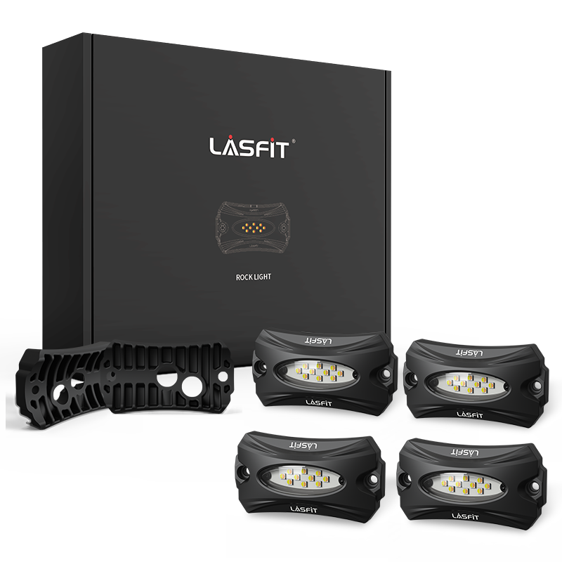 Lasfit Off-Road Switchback LED Rock Lights Kit White & Amber