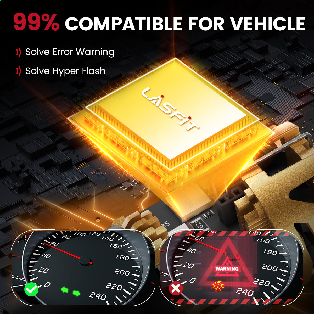 Lasfit 1157 led bulbs 99% compatible for vehicle