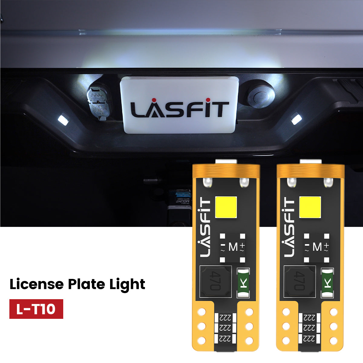 Lasfit 7443 led license plate lights fit for 2015-2019 Chevrolet Silverado 2500 3500
