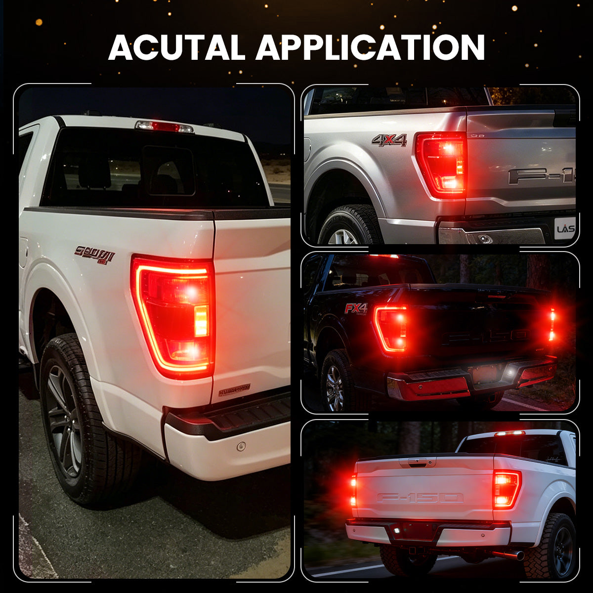 Lasfit 4257 led rear turn signal/brake/tail light actual application