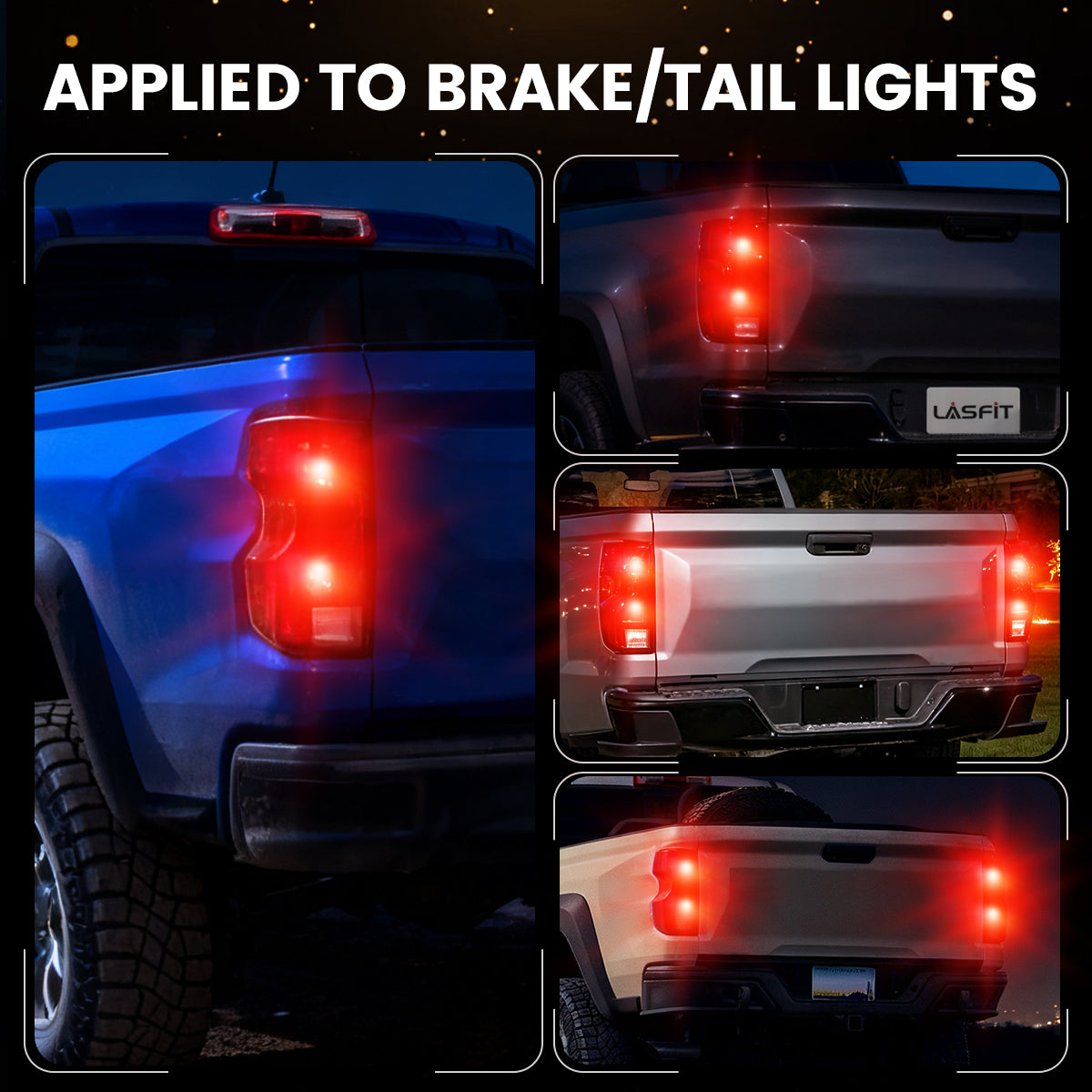 Lasfit 7440 led bulbs applied to brake tail lights