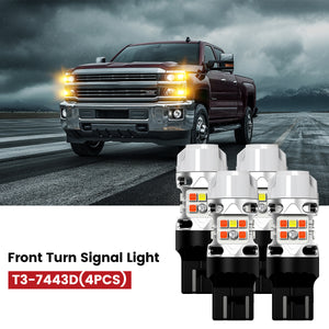 Lasfit 7443 led front turn signal lights fit for 2015-2019 Chevrolet Silverado 2500 3500