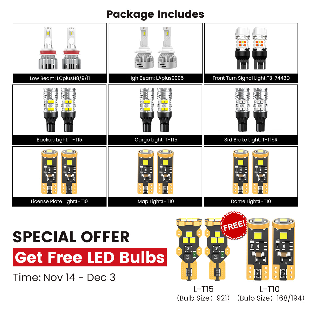 2023-2026 Chevrolet Colorado LED Bulbs | LASFIT