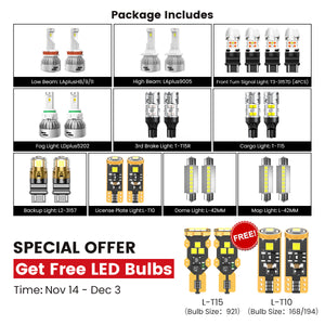 Fit for 2007-2013 Chevrolet Silverado 1500 LED Bulbs Upgrade | Tested and Verified