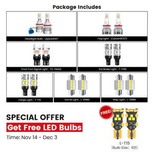 Fit for 2022-2025 Nissan Frontier 9007 HB5 LED Headlight Bulbs H8 H11 Fog Lights