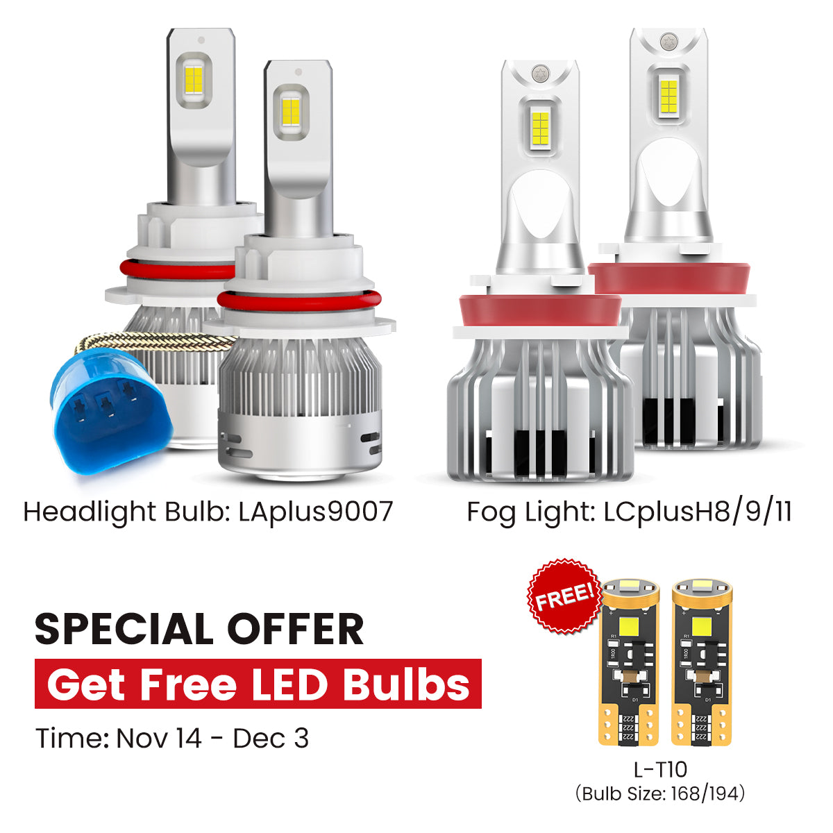 Fit for 2022-2025 Nissan Frontier 9007 HB5 LED Headlight Bulbs H8 H11 Fog Lights