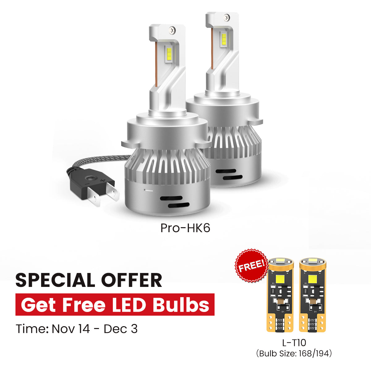 Custom Designed H7 LED Bulbs Retainer Adapter Perfect Fit for Kia / Hyundai | Pro Series