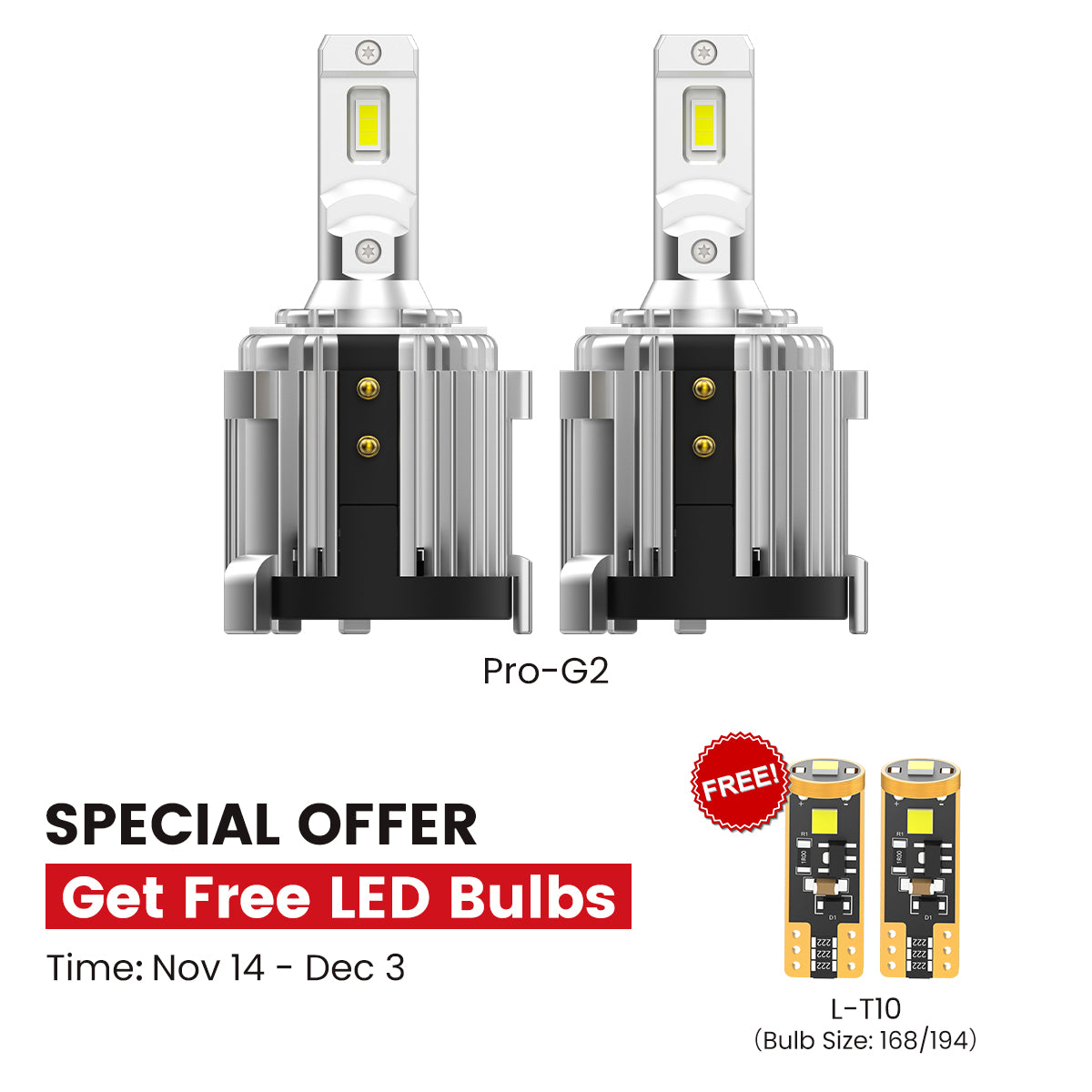 H7 LED Bulb w/Retainer Adapter Fit for Volkswagen Golf Passat GTI Tiguan Mercedes-Benz Metris | 2 Bulbs