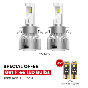 Custom H7 LED Bulbs Fit for Mercedes Benz Volkswagen Tiguan with Retainer Adapter Plug n Play | 2 Bulbs