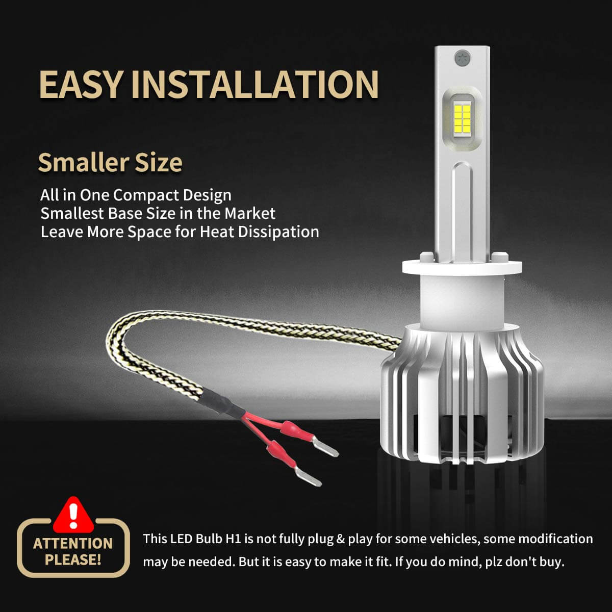 Lasfit H1 led bulbs easy installation