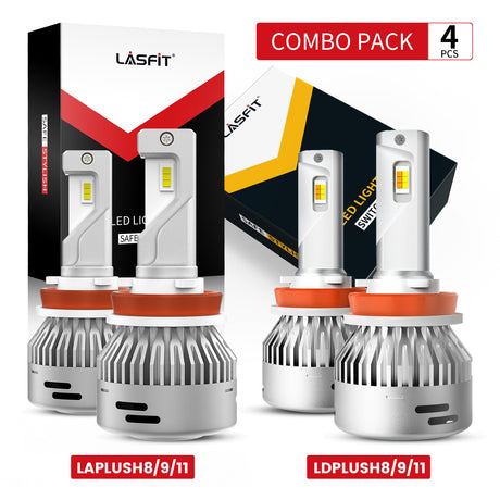 Lasfit LA Plus headlights and switchback LD Plus fog lights