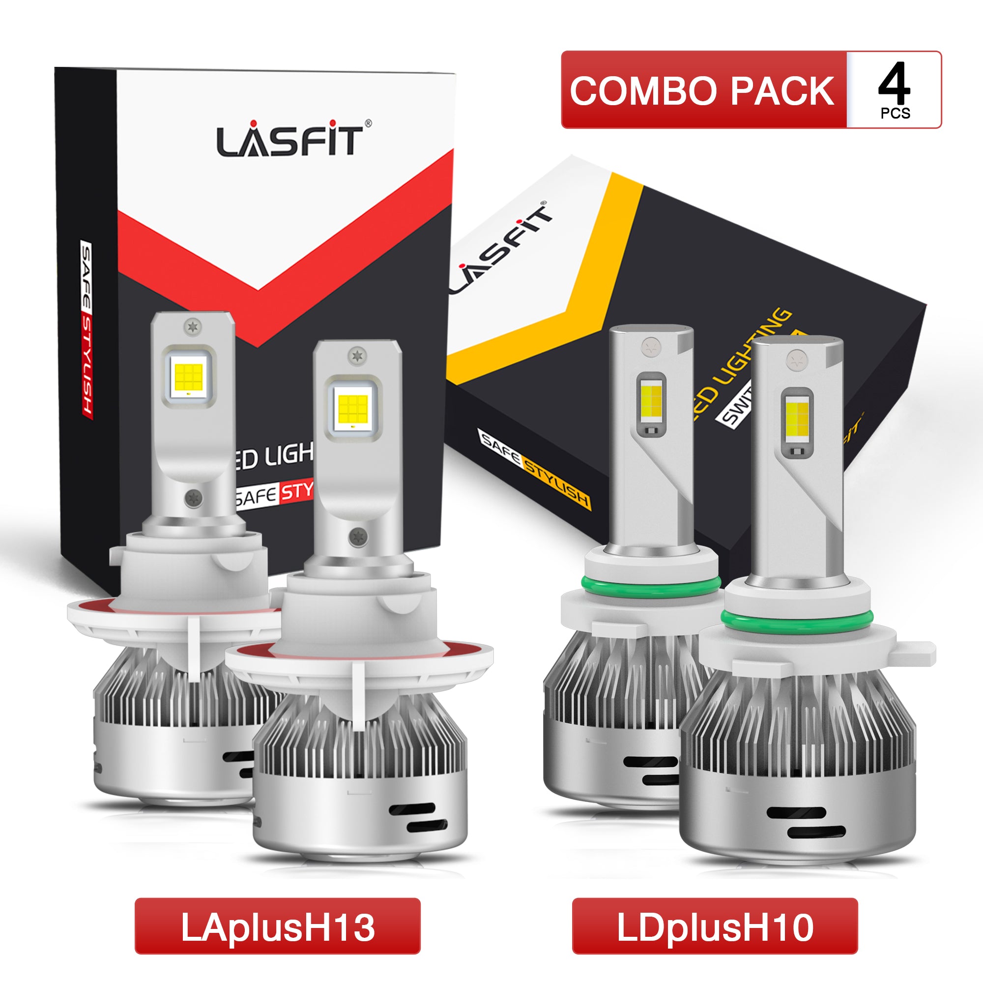 60W H13 H10 LA LD Plus Series Combo Pack | 6,000LM LED Bulbs