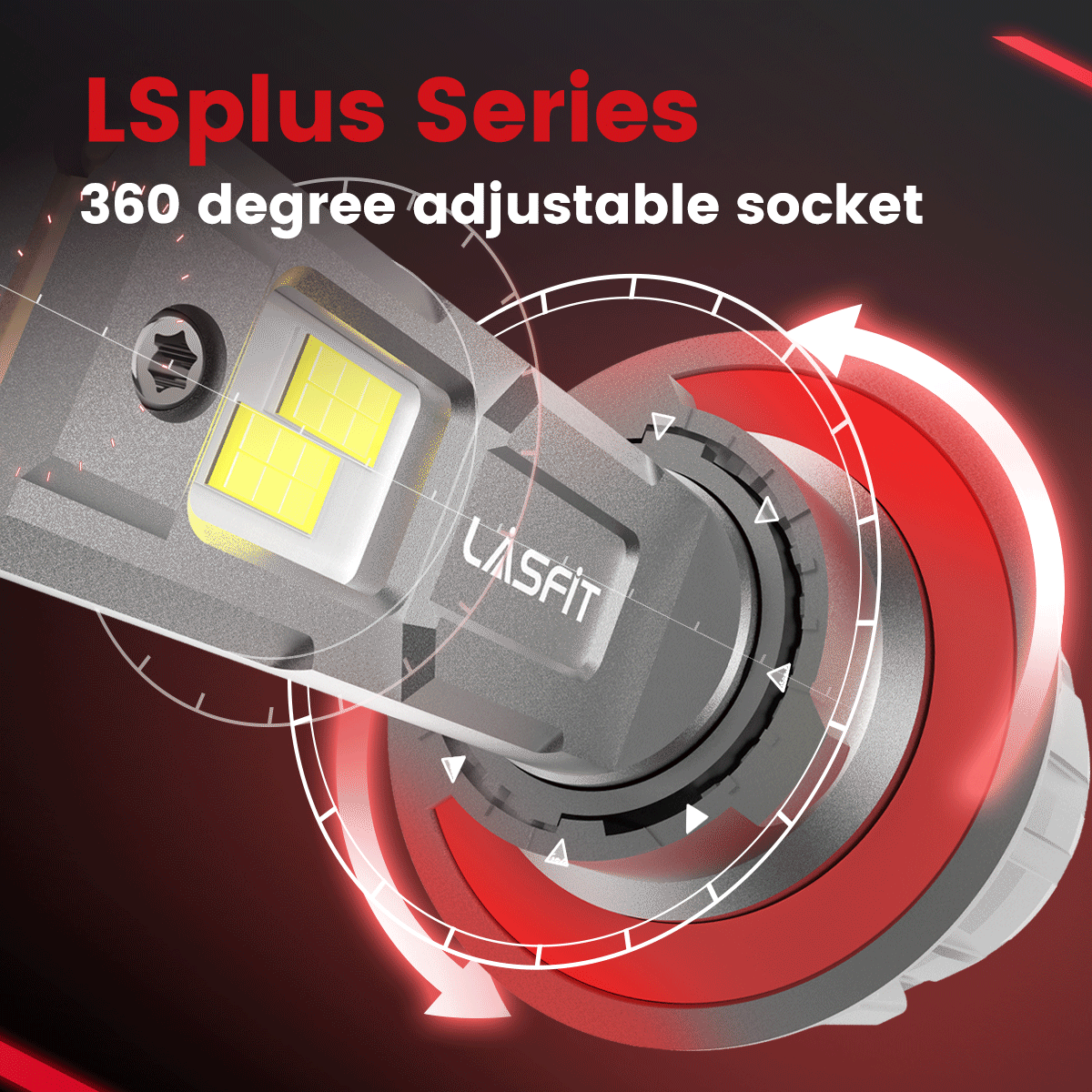 Lasfit lsplus series H13 led bulbs perfect beam pattern