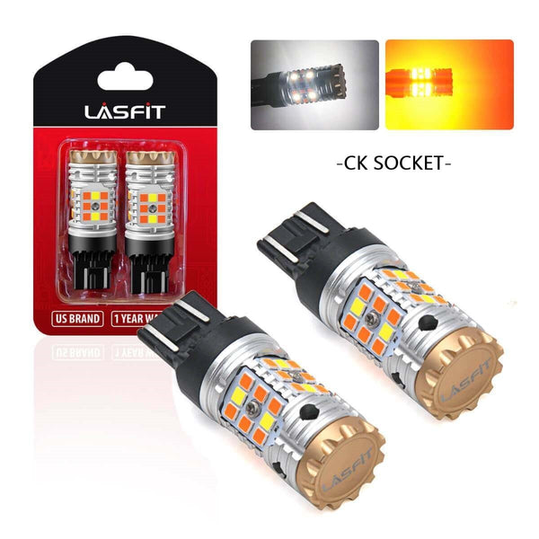 7443 7444 CANBUS Error Free Dual Color Switchback LED Turn Signal