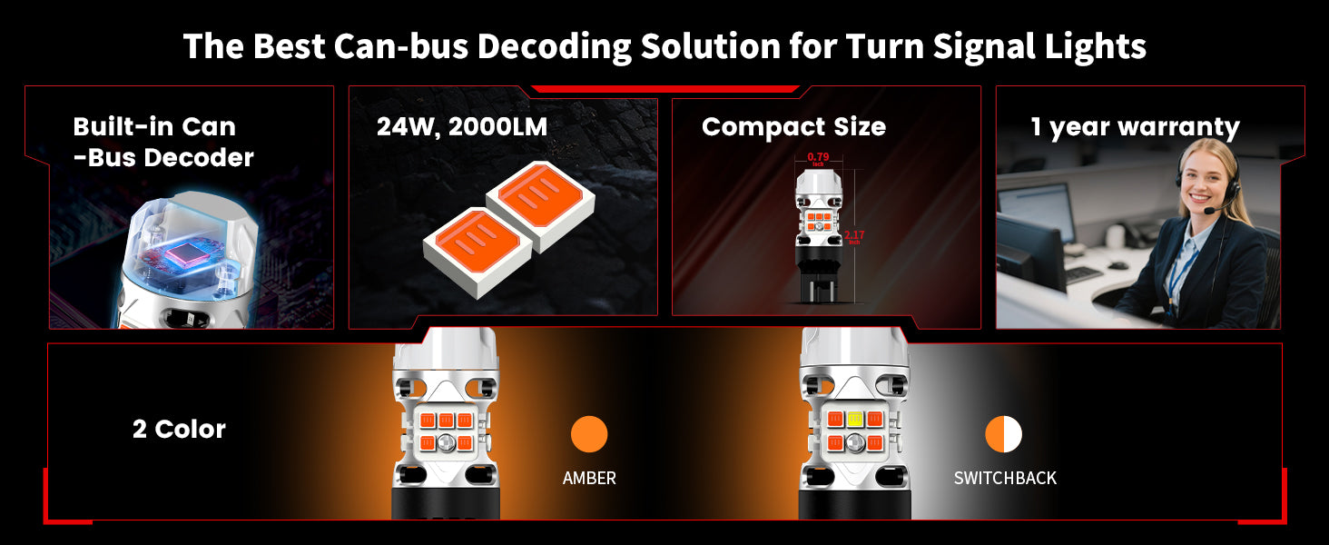 key features of T3 led turn signal bulbs
