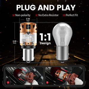 Lasfit amber 1156 led bulbs plug and play