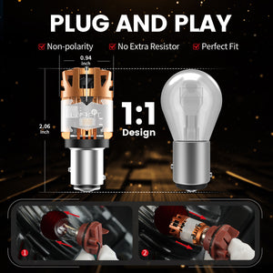 Lasfit amber 1157 led bulbs plug and play