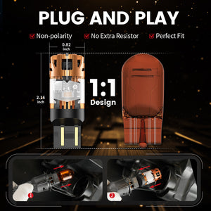 Lasfit amber 7443 led bulbs plug and play