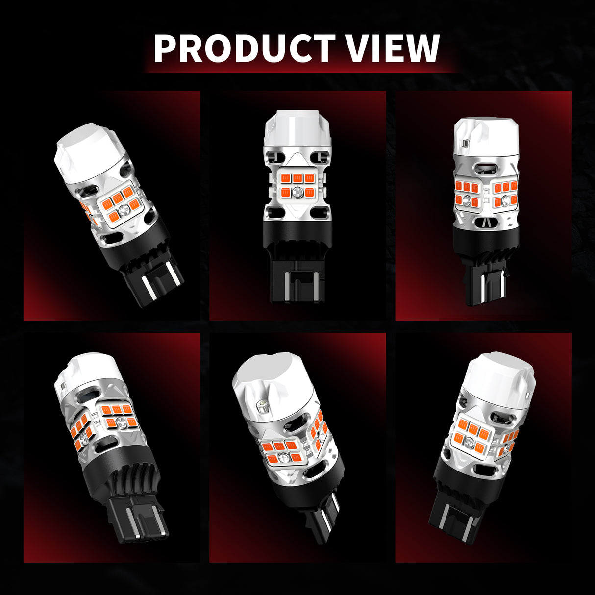 amber T3-7443 led turn signal bulbs