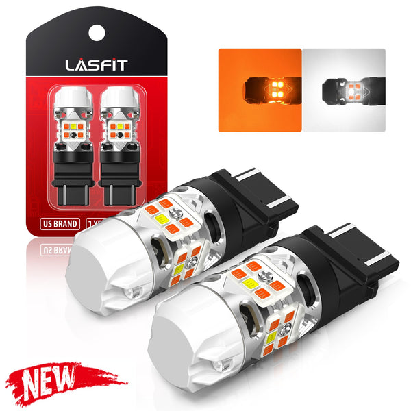 3157 4157 LED Front Turn Signal Bulbs CanBus-Ready Switchback | T3 Ser