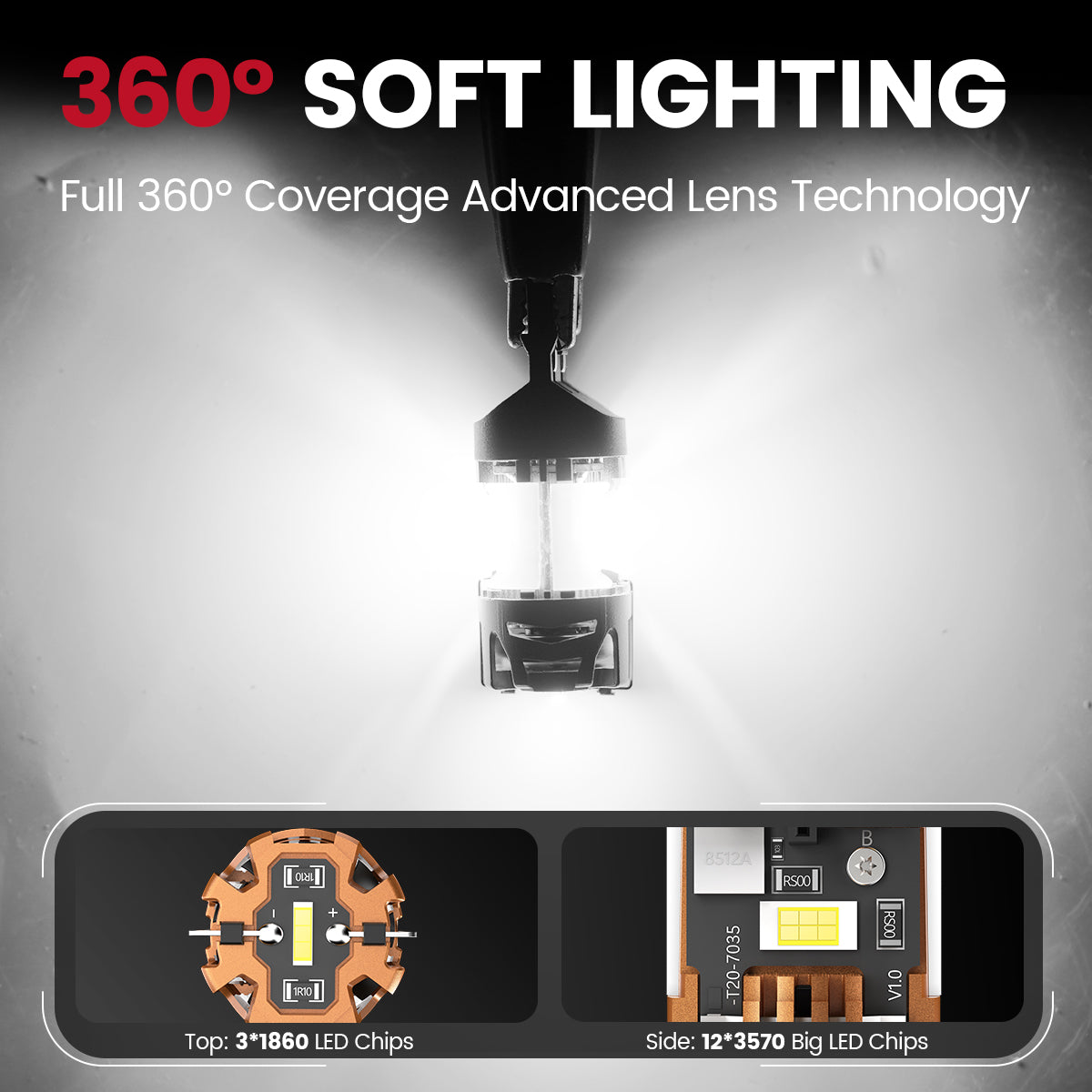 7443 CanBus-Ready Reverse Backup Light LED Bulbs | D2 Series