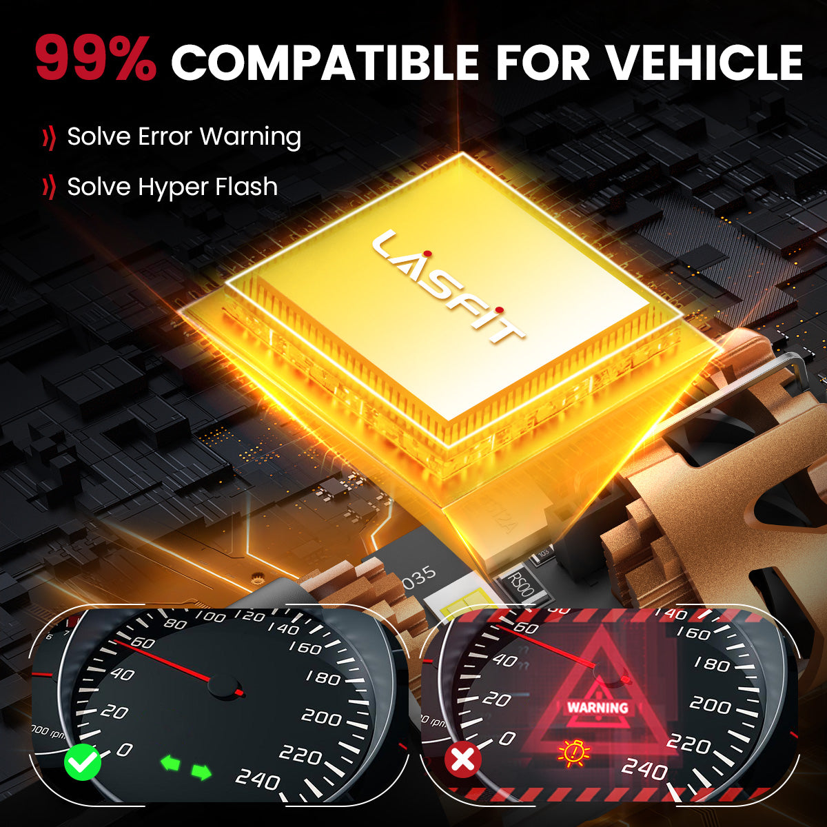 Lasfit white WT21W led bulbs 99% compatible for vehicle