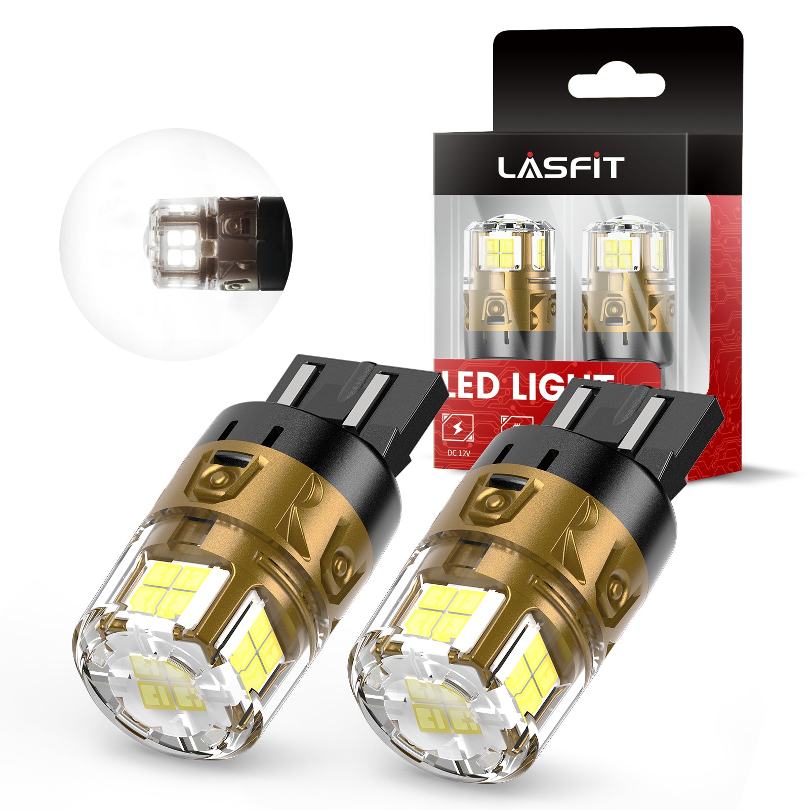7443 7440 7444 LED Reverse Backup Light Bulb | Xenon White