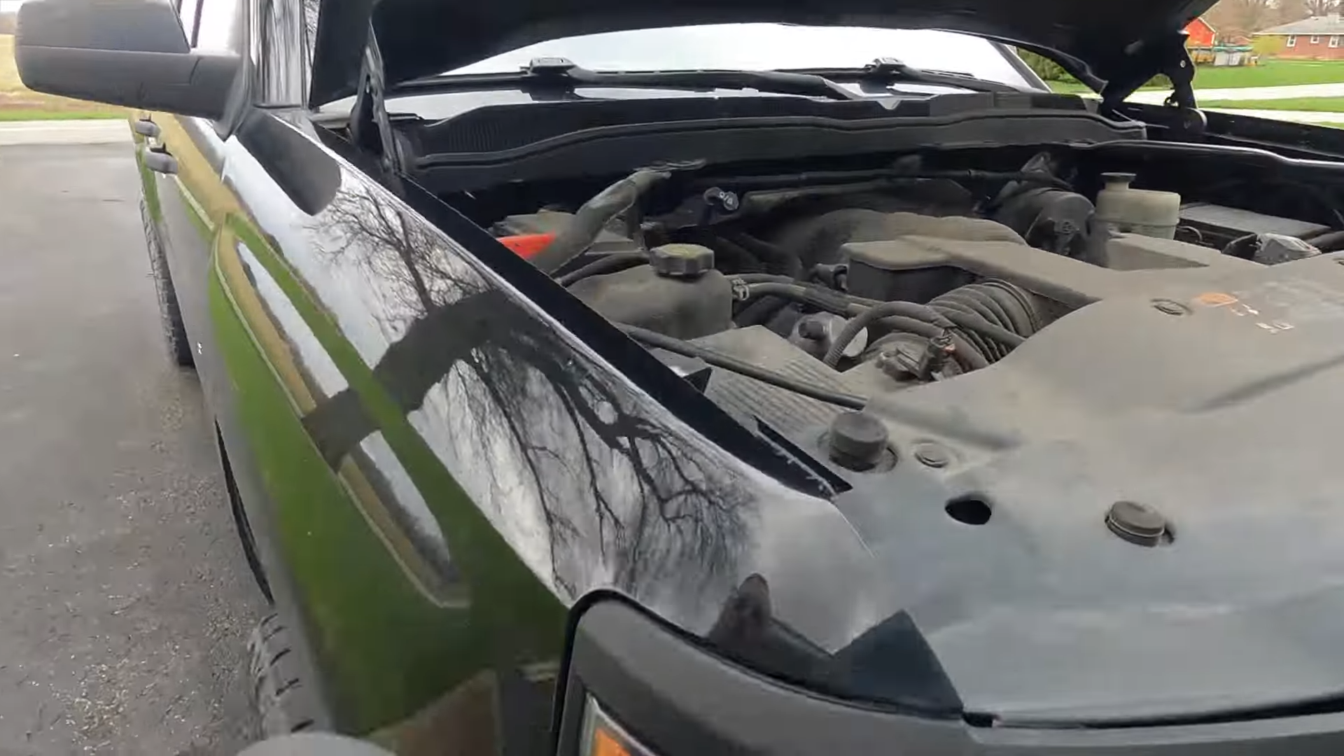 Open the hood the install Lasfit led headlights