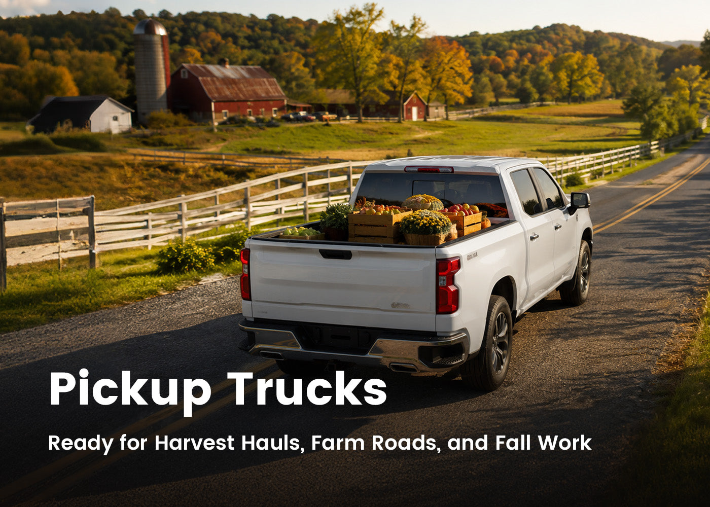 Pickup trucks ready for work, towing and outdoor adventures