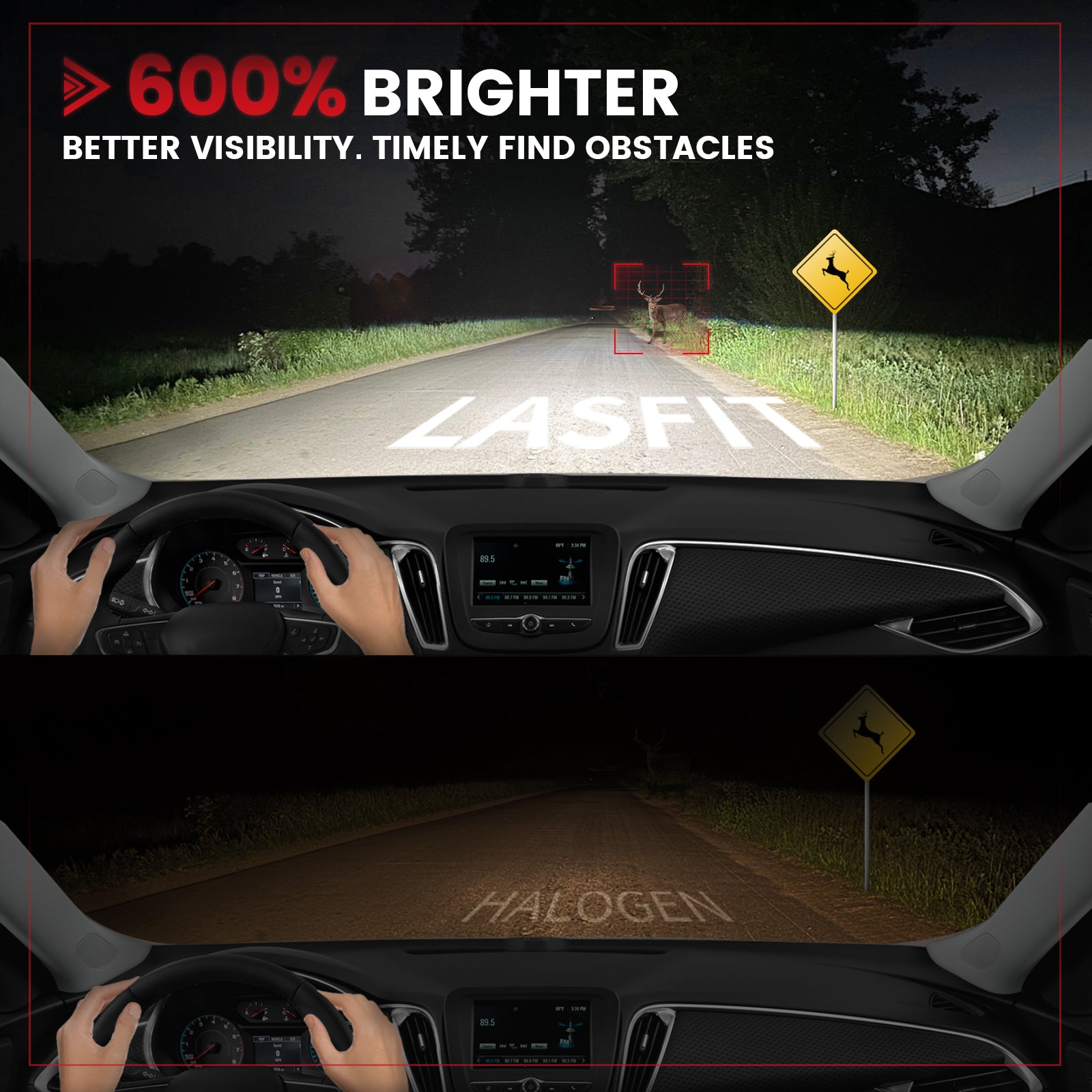 Chevrolet Malibu 2016-2018 Custom-Fit 9005 LED Bulbs w/Dust Cover