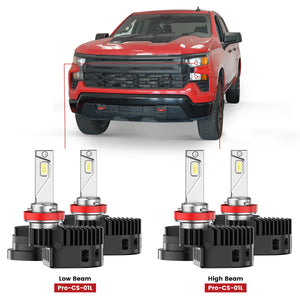 Fit for 2022-2025 Chevrolet Silverado 1500 WT/Custom/Custom Trail Boss LED Bulbs Conversion Kits
