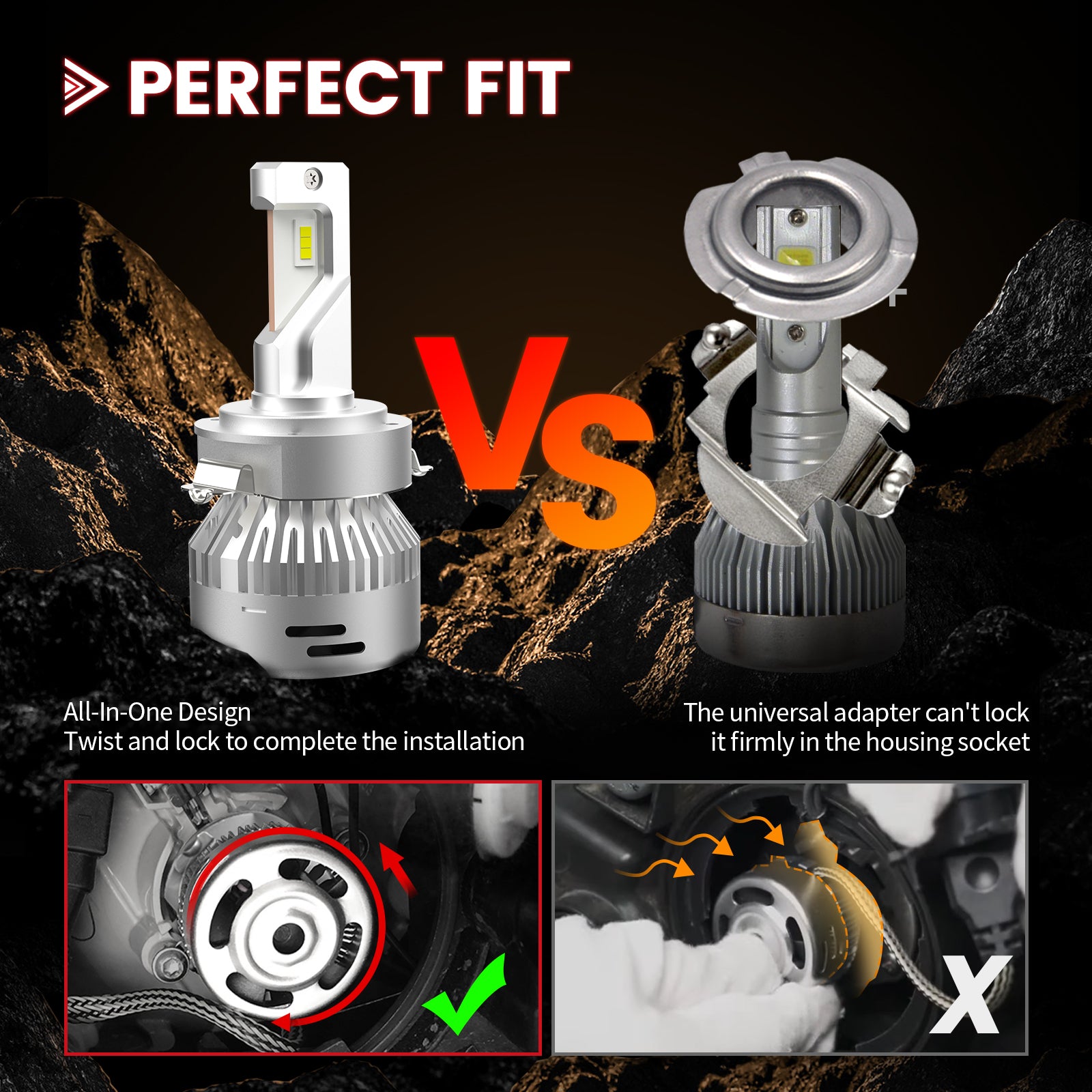 LASFIT H7 LED Bulbs for VW BMW Mercedes | Plug and Play