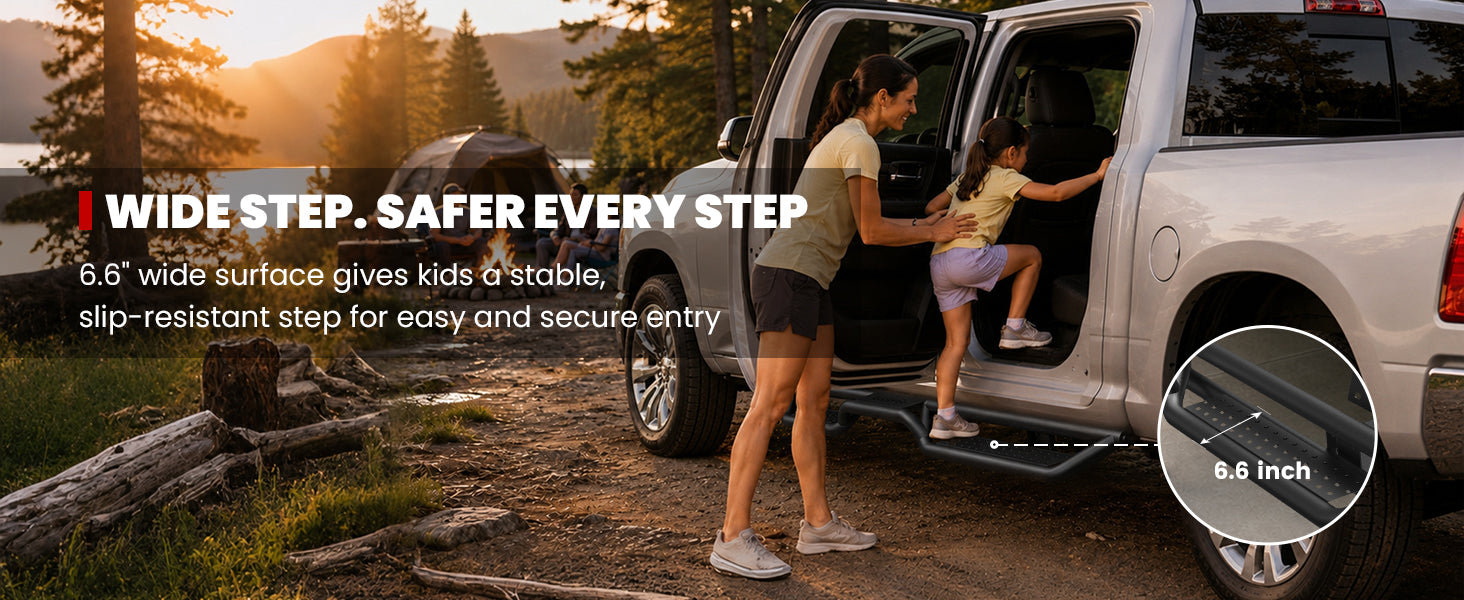 Lasfit running boards for 2019-2026 Ram 1500