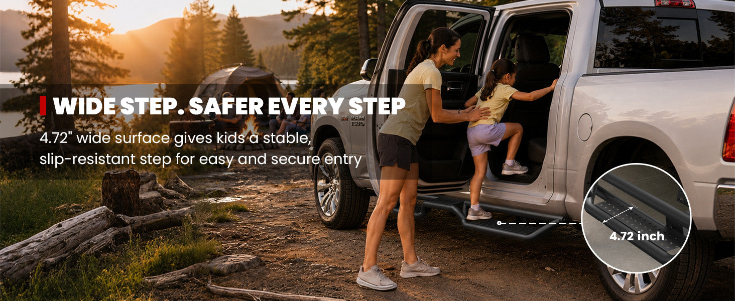 Lasfit running boards for 2019-2026 Ram 1500