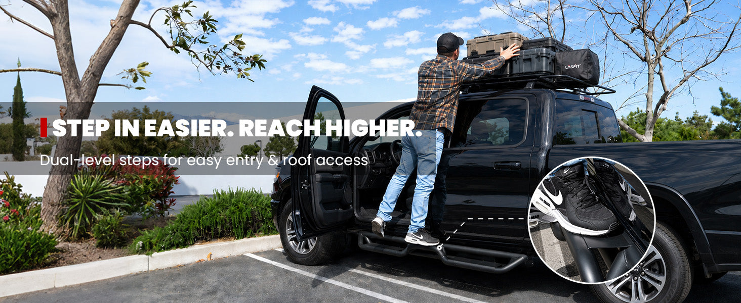Lasfit running boards for 2019-2026 Ram 1500