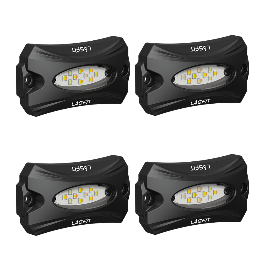 Lasfit OffRoad Switchback LED Rock Lights Kit White & Amber Lasfit®