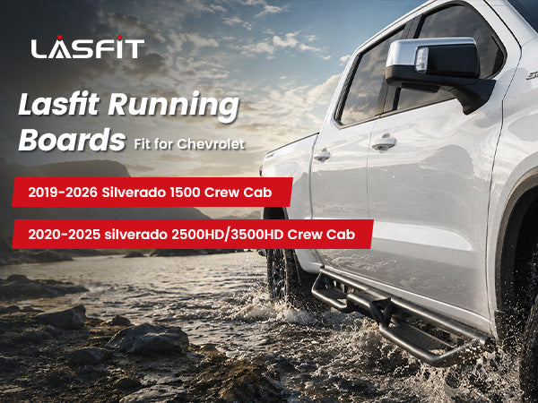 Lasfit running boards for 2019-2026 Chevrolet Silverado 1500