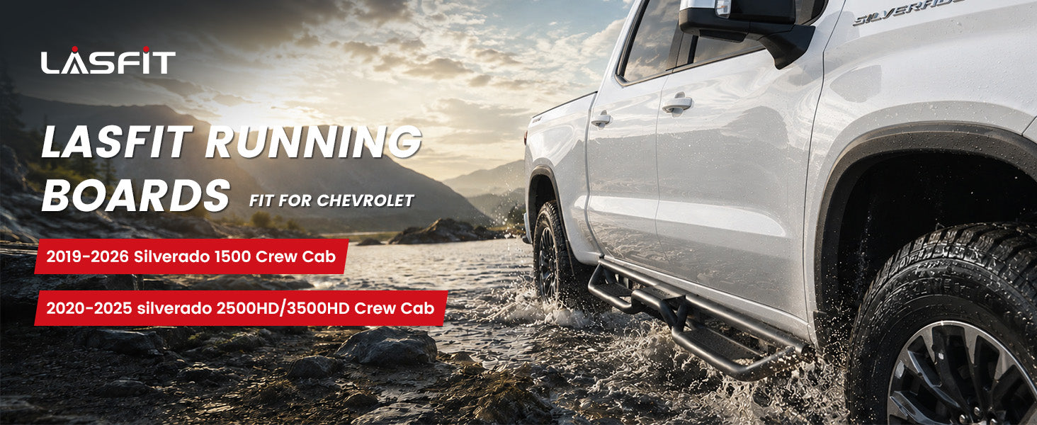lasfit side steps for 2019-2026 Chevrolet Silverado 1500