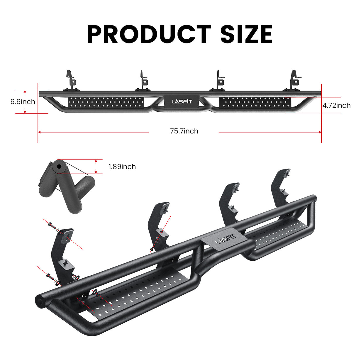 Fit for 2019-2026 Chevrolet Silverado 1500 Running Boards Side Steps, Fit Crew Cab ONLY