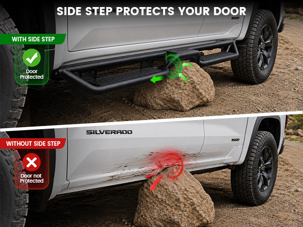 Lasfit running boards for 2019-2026 Chevrolet Silverado 1500