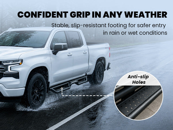 Lasfit running boards for 2019-2026 Chevrolet Silverado 1500