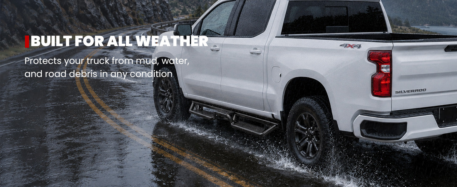 Lasfit running boards for 2019-2026 Chevrolet Silverado 1500