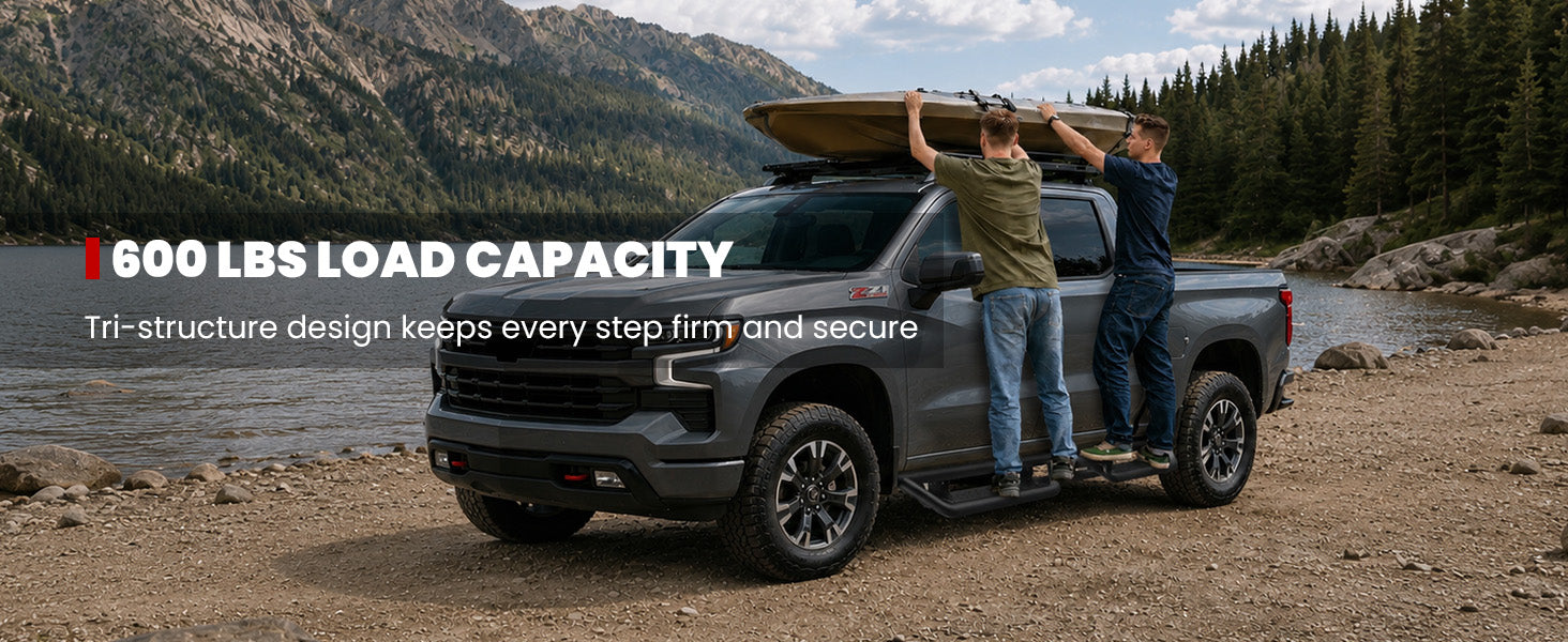 Lasfit running boards for 2019-2026 Chevrolet Silverado 1500