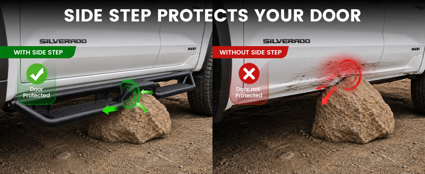 lasfit side steps for 2019-2026 Chevrolet Silverado 1500 