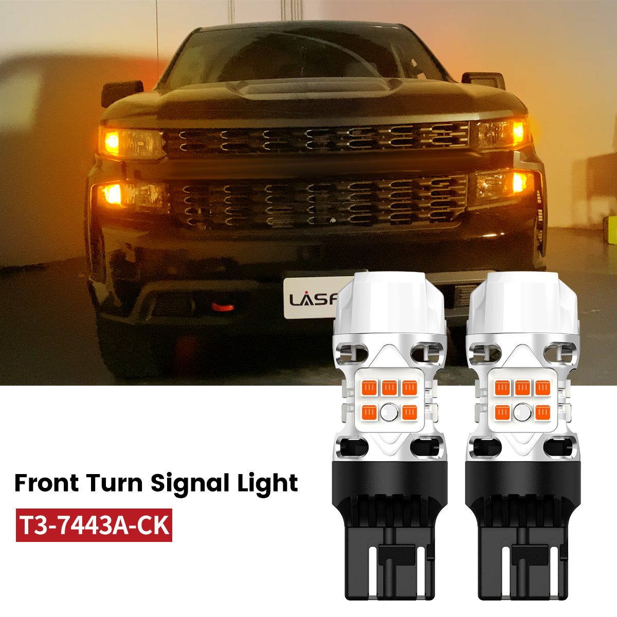 Fit for 2019-2021 Chevrolet Silverado 1500 WT Custom Trail Boss H11 Custom-Fit LED Bulbs Conversion Kits w/Dust Cover