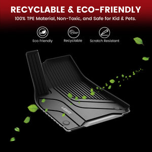 Fit for 2021 Tesla Model 3 Floor Mats TPE Material 1st & 2nd or Cargo Custom All Weather